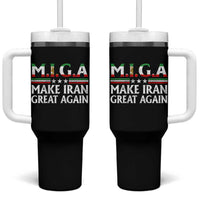 Make Iran Great Again Tumbler With Handle MIGA Emblem Of Iran Persian Lion Flag