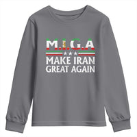 Make Iran Great Again Youth Sweatshirt MIGA Emblem Of Iran Persian Lion Flag