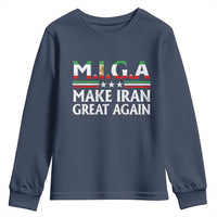 Make Iran Great Again Youth Sweatshirt MIGA Emblem Of Iran Persian Lion Flag
