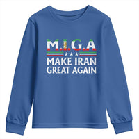 Make Iran Great Again Youth Sweatshirt MIGA Emblem Of Iran Persian Lion Flag
