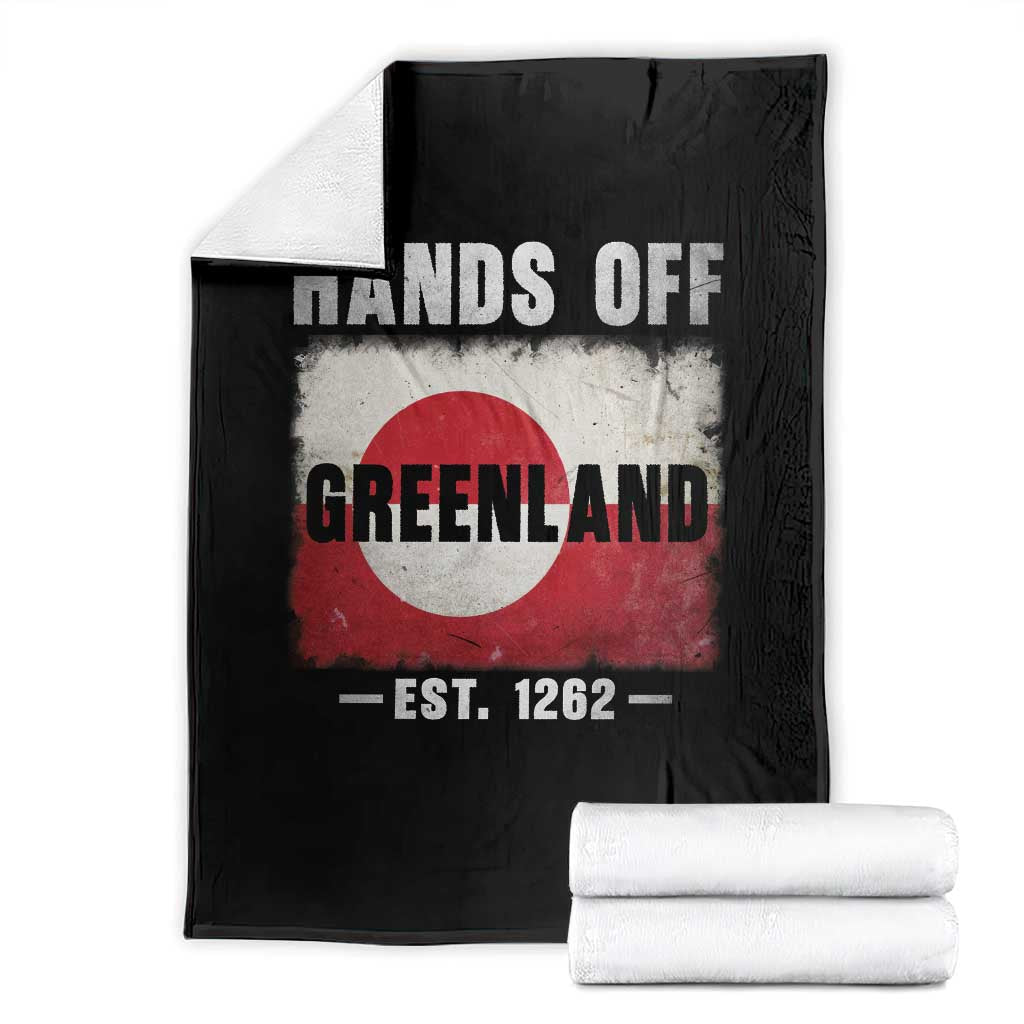 Hands Off Greenland Throw Blanket Greenland EST 1262 Political Protest
