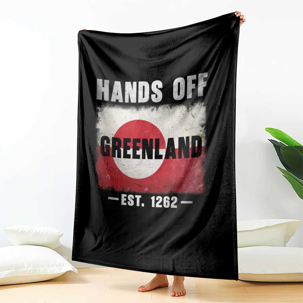 Hands Off Greenland Throw Blanket Greenland EST 1262 Political Protest