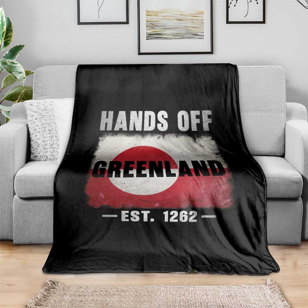 Hands Off Greenland Throw Blanket Greenland EST 1262 Political Protest
