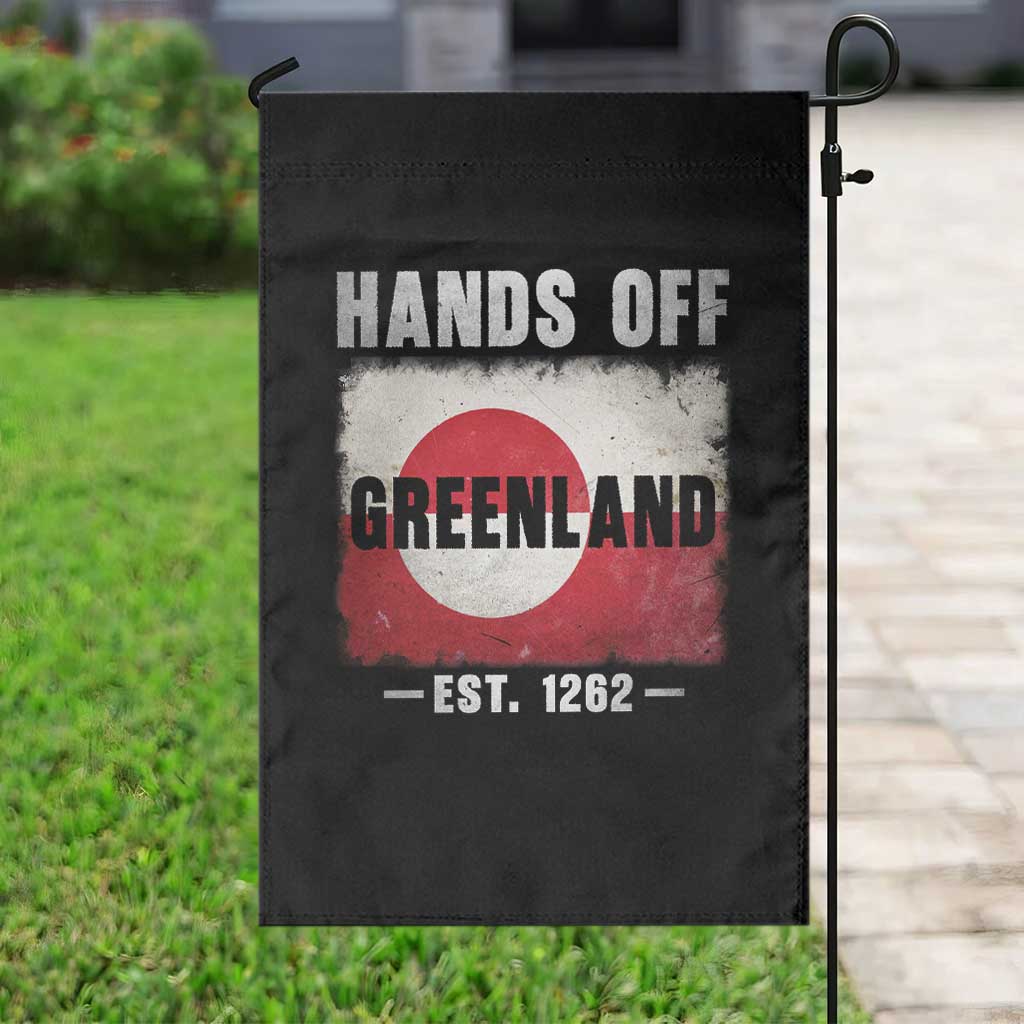 Hands Off Greenland Garden Flag Greenland EST 1262 Political Protest