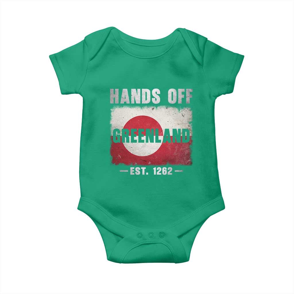 Hands Off Greenland Baby Onesie Greenland EST 1262 Political Protest