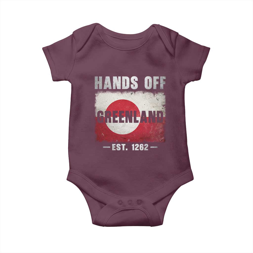 Hands Off Greenland Baby Onesie Greenland EST 1262 Political Protest