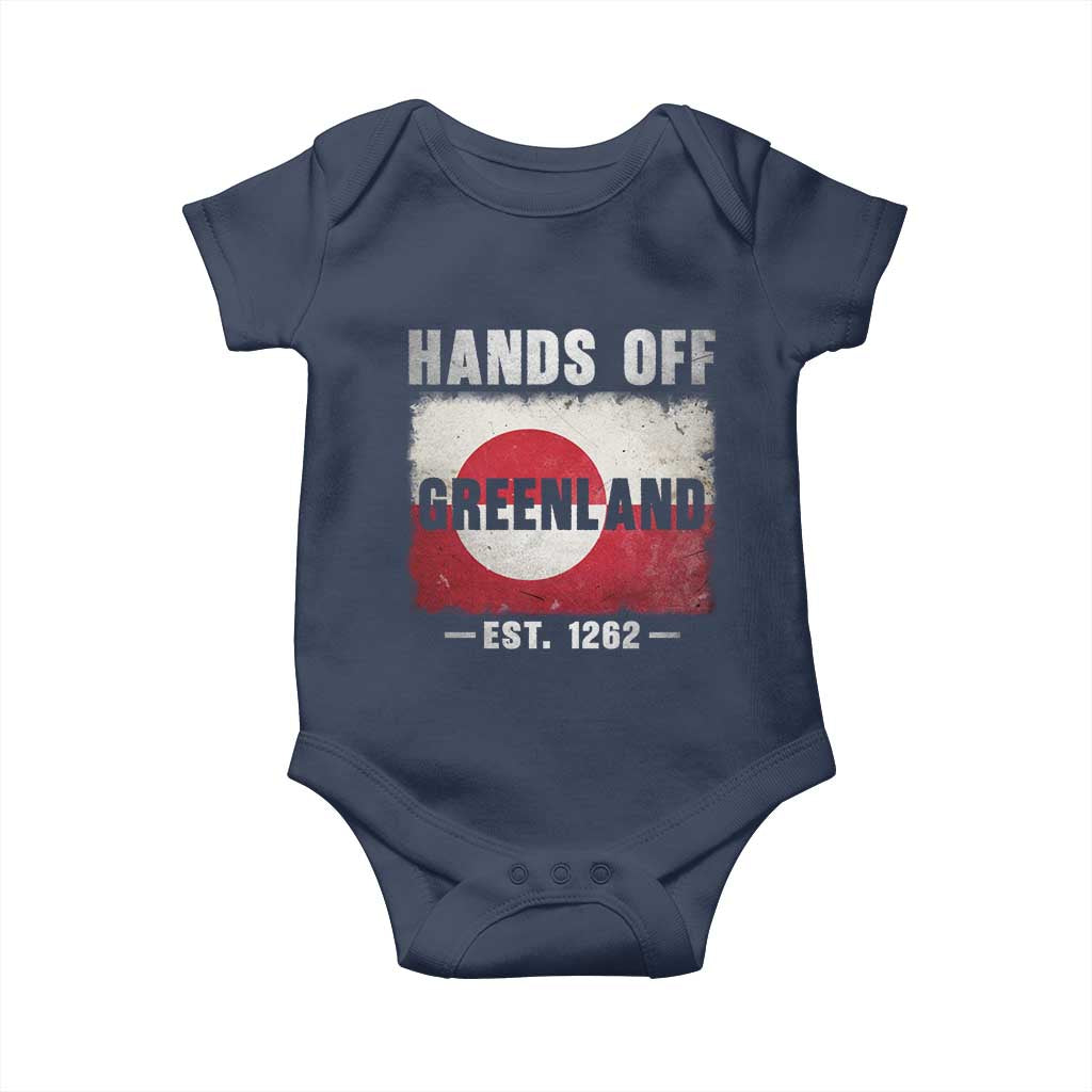 Hands Off Greenland Baby Onesie Greenland EST 1262 Political Protest