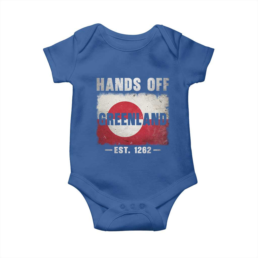 Hands Off Greenland Baby Onesie Greenland EST 1262 Political Protest