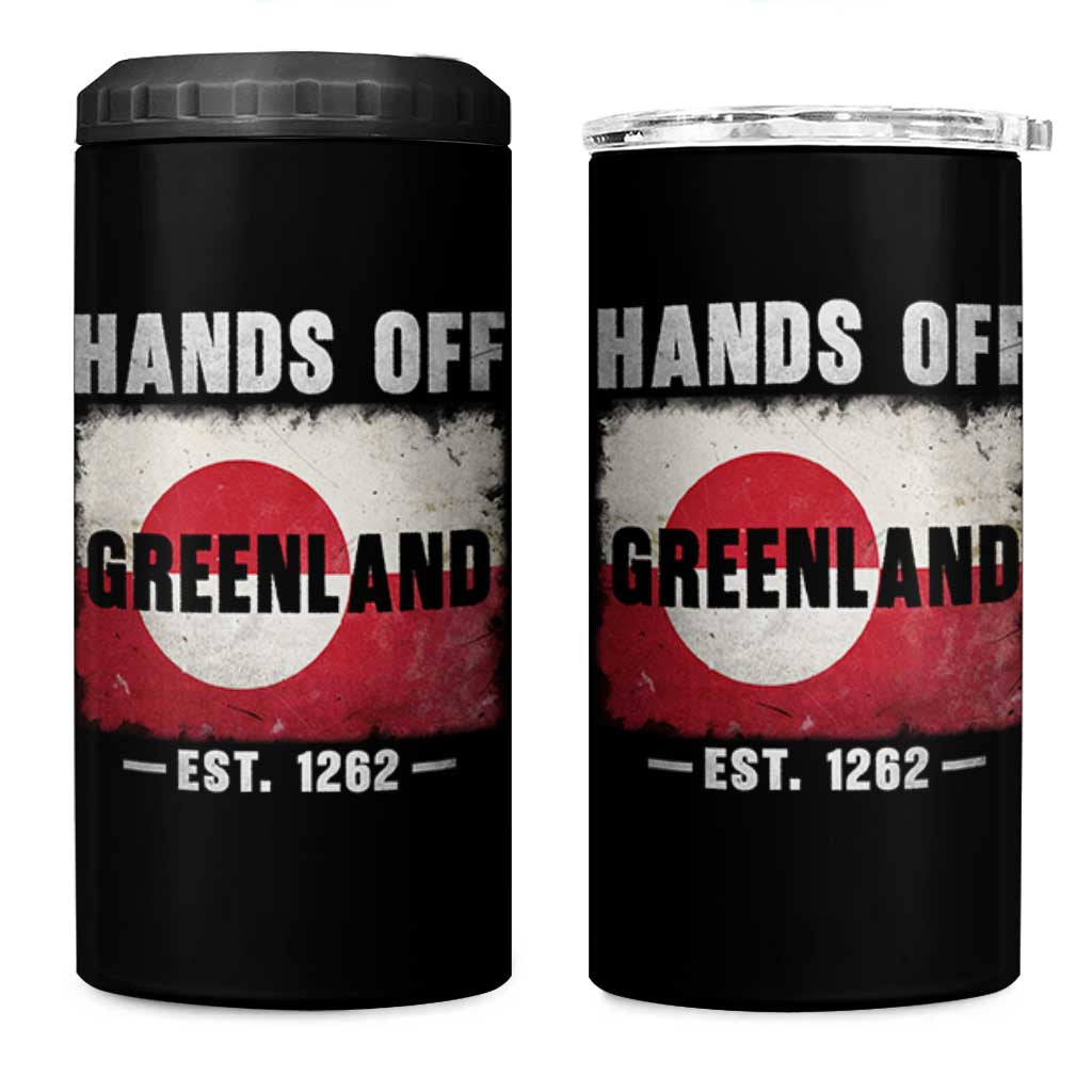 Hands Off Greenland 4 in 1 Can Cooler Tumbler Greenland EST 1262 Political Protest