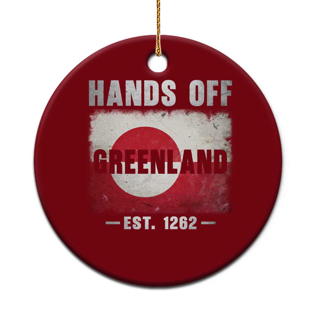 Hands Off Greenland Ceramic Ornament Greenland EST 1262 Political Protest
