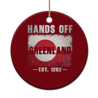 Hands Off Greenland Ceramic Ornament Greenland EST 1262 Political Protest