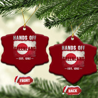 Hands Off Greenland Ceramic Ornament Greenland EST 1262 Political Protest