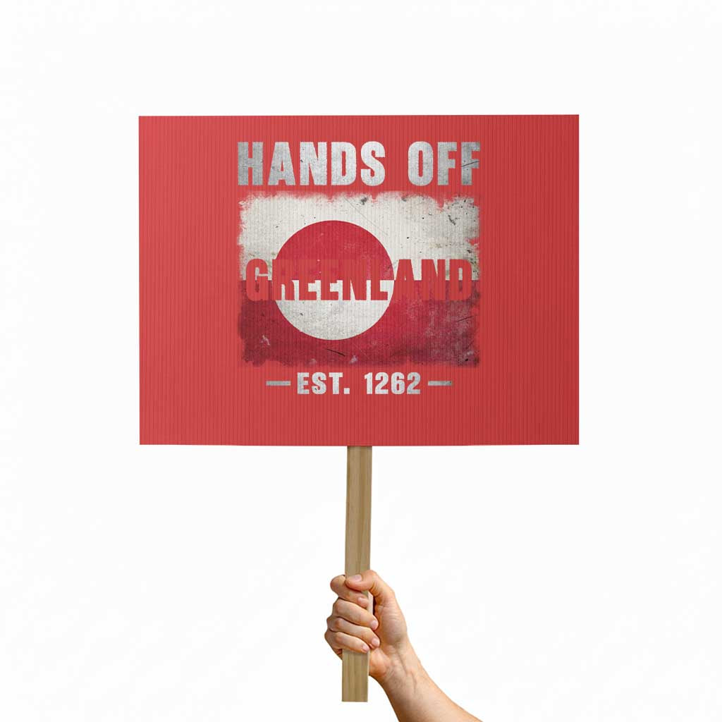 Hands Off Greenland Protest Sign Greenland EST 1262 Political Protest