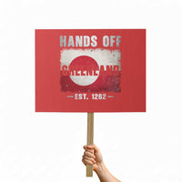 Hands Off Greenland Protest Sign Greenland EST 1262 Political Protest