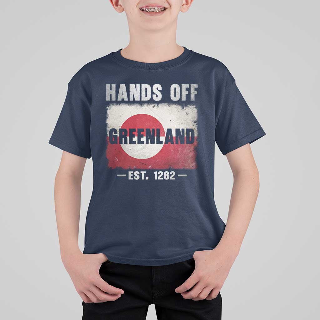 Hands Off Greenland T Shirt For Kid Greenland EST 1262 Political Protest