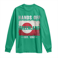 Hands Off Greenland Long Sleeve Shirt Greenland EST 1262 Political Protest