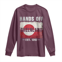 Hands Off Greenland Long Sleeve Shirt Greenland EST 1262 Political Protest