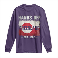Hands Off Greenland Long Sleeve Shirt Greenland EST 1262 Political Protest