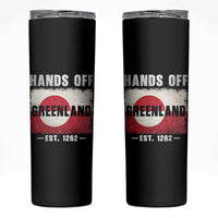Hands Off Greenland Skinny Tumbler Greenland EST 1262 Political Protest