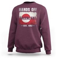 Hands Off Greenland Sweatshirt Greenland EST 1262 Political Protest