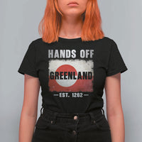 Hands Off Greenland T Shirt For Women Greenland EST 1262 Political Protest