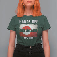Hands Off Greenland T Shirt For Women Greenland EST 1262 Political Protest