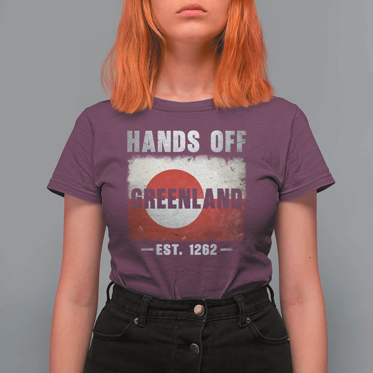 Hands Off Greenland T Shirt For Women Greenland EST 1262 Political Protest