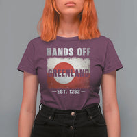 Hands Off Greenland T Shirt For Women Greenland EST 1262 Political Protest