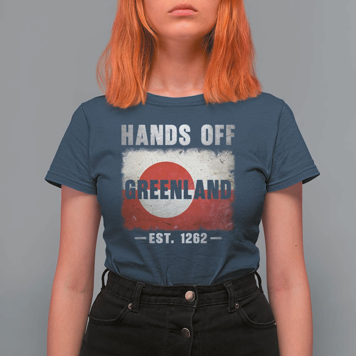 Hands Off Greenland T Shirt For Women Greenland EST 1262 Political Protest