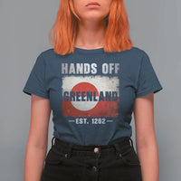 Hands Off Greenland T Shirt For Women Greenland EST 1262 Political Protest