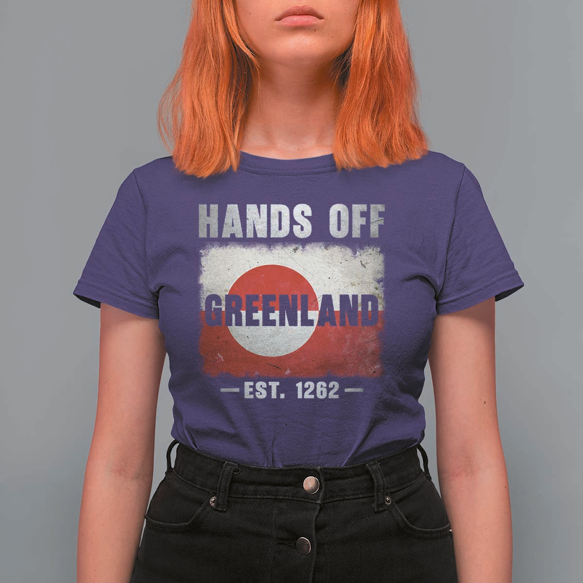 Hands Off Greenland T Shirt For Women Greenland EST 1262 Political Protest