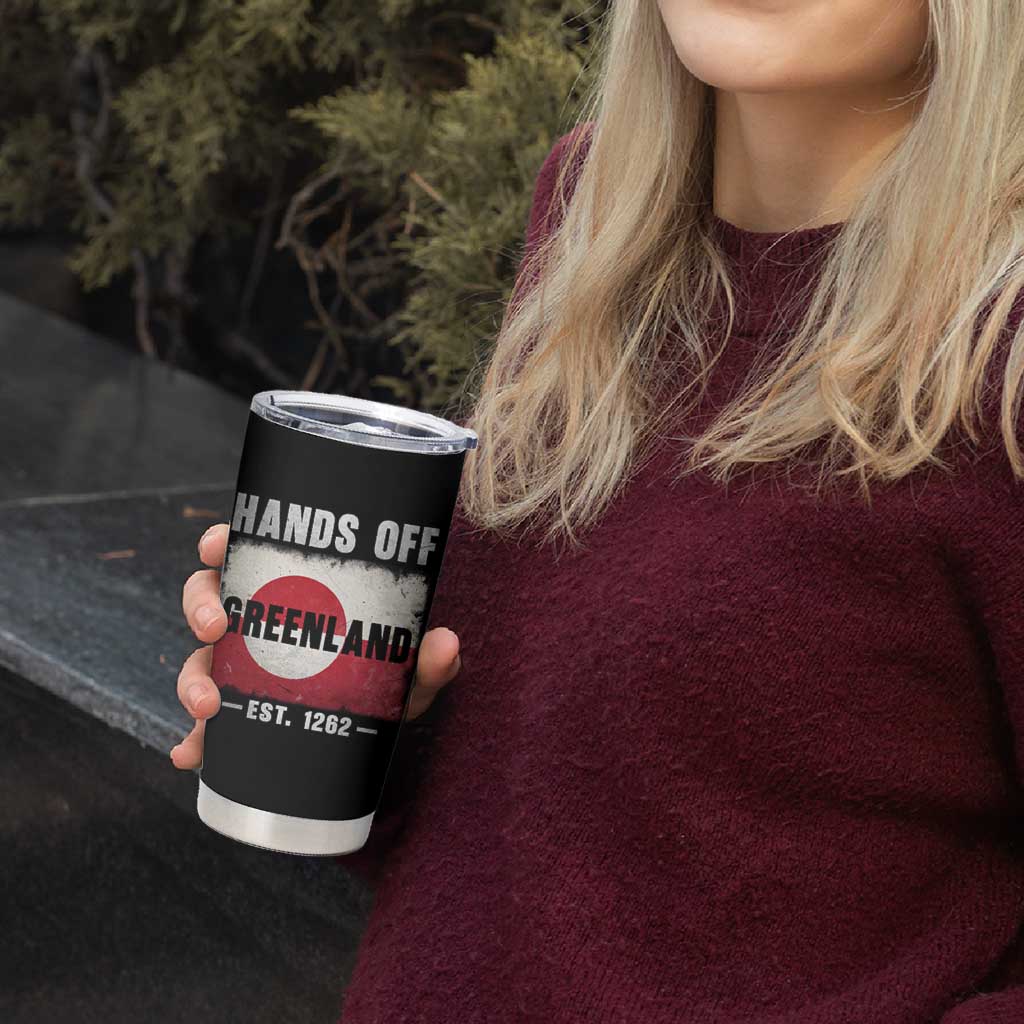 Hands Off Greenland Tumbler Cup Greenland EST 1262 Political Protest