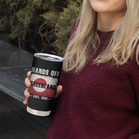 Hands Off Greenland Tumbler Cup Greenland EST 1262 Political Protest