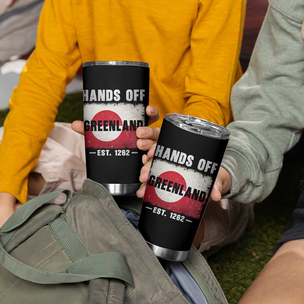Hands Off Greenland Tumbler Cup Greenland EST 1262 Political Protest