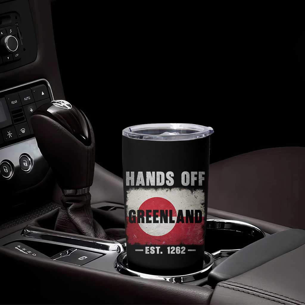 Hands Off Greenland Tumbler Cup Greenland EST 1262 Political Protest