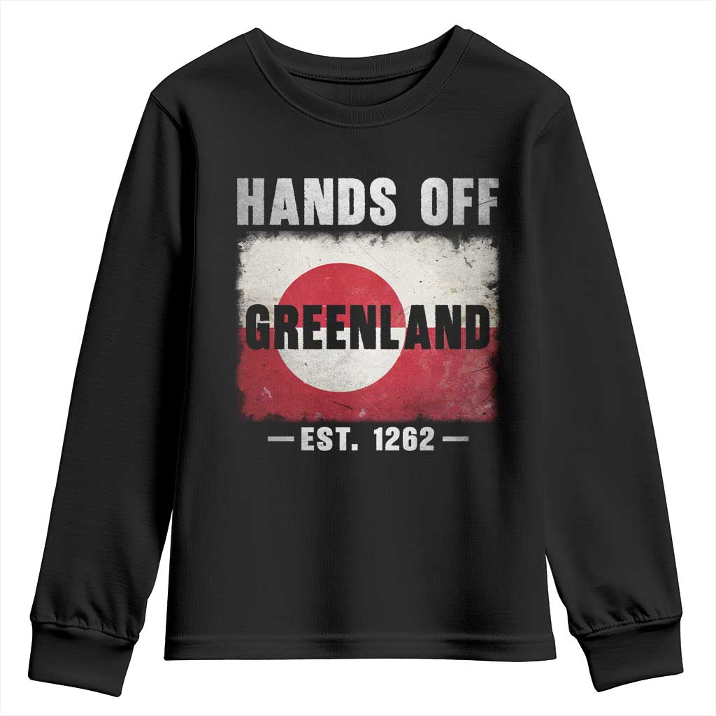 Hands Off Greenland Youth Sweatshirt Greenland EST 1262 Political Protest