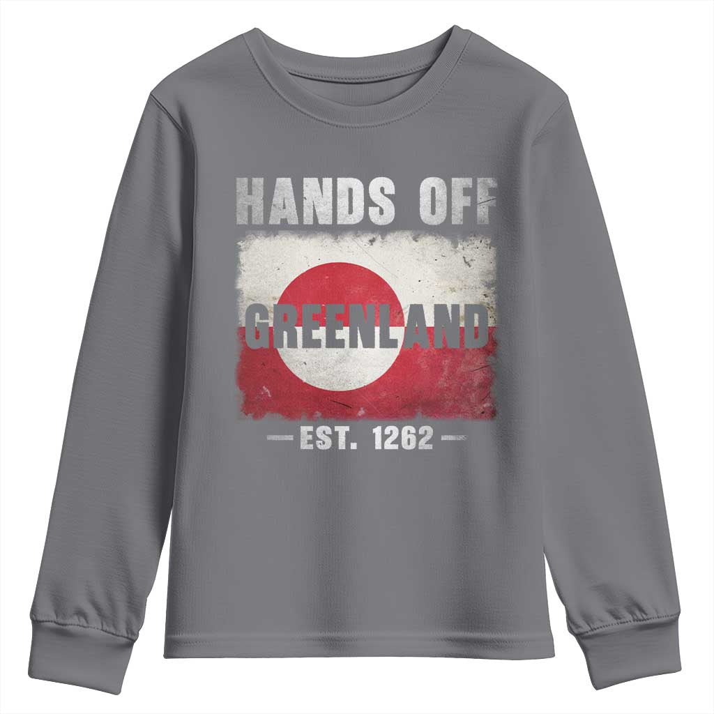 Hands Off Greenland Youth Sweatshirt Greenland EST 1262 Political Protest