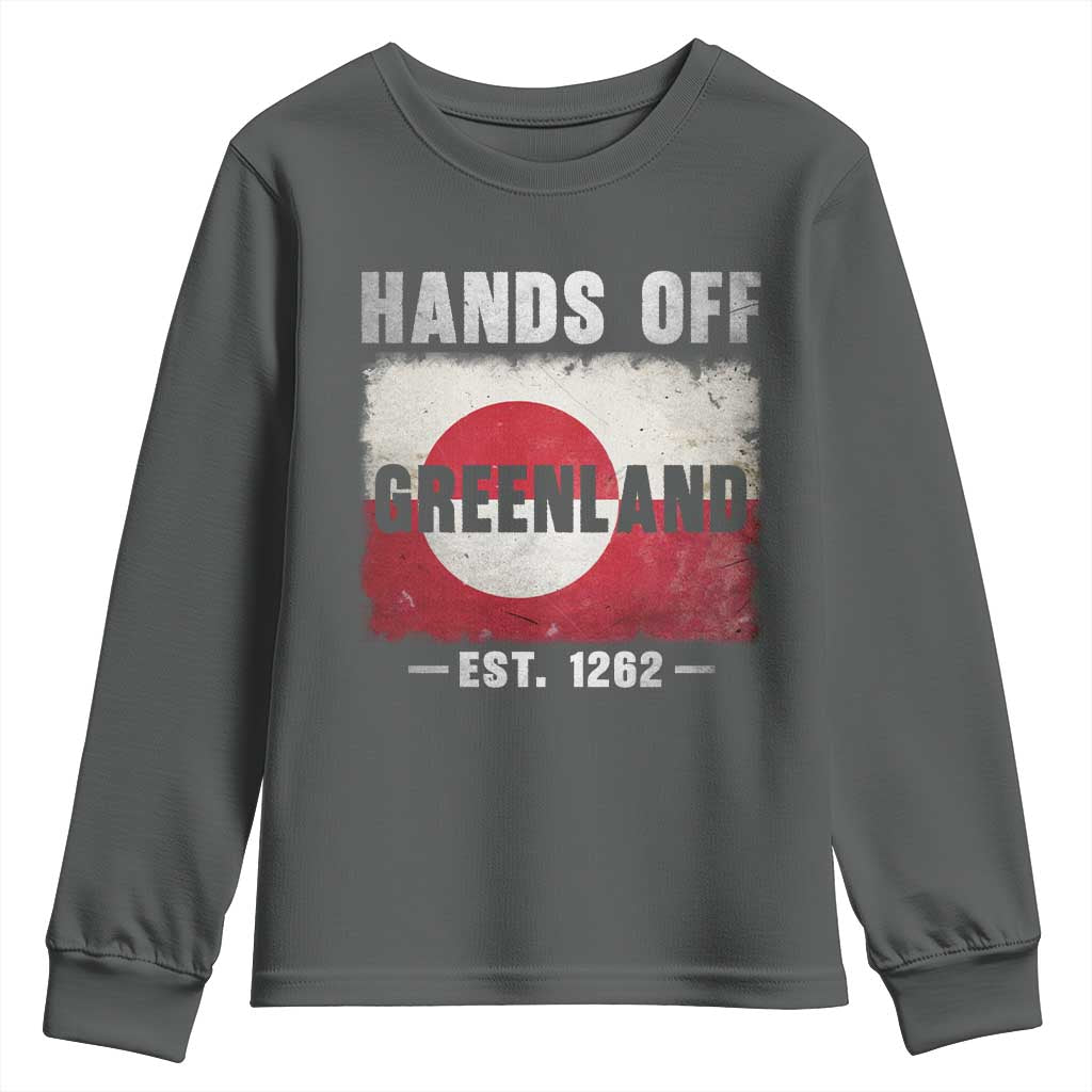 Hands Off Greenland Youth Sweatshirt Greenland EST 1262 Political Protest