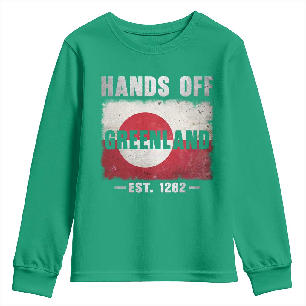 Hands Off Greenland Youth Sweatshirt Greenland EST 1262 Political Protest