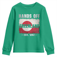 Hands Off Greenland Youth Sweatshirt Greenland EST 1262 Political Protest