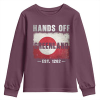 Hands Off Greenland Youth Sweatshirt Greenland EST 1262 Political Protest