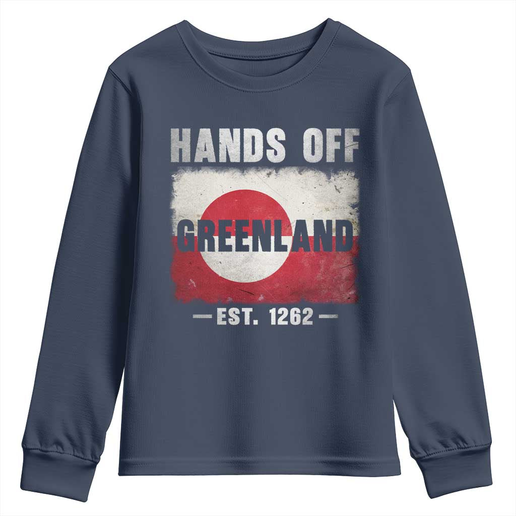 Hands Off Greenland Youth Sweatshirt Greenland EST 1262 Political Protest