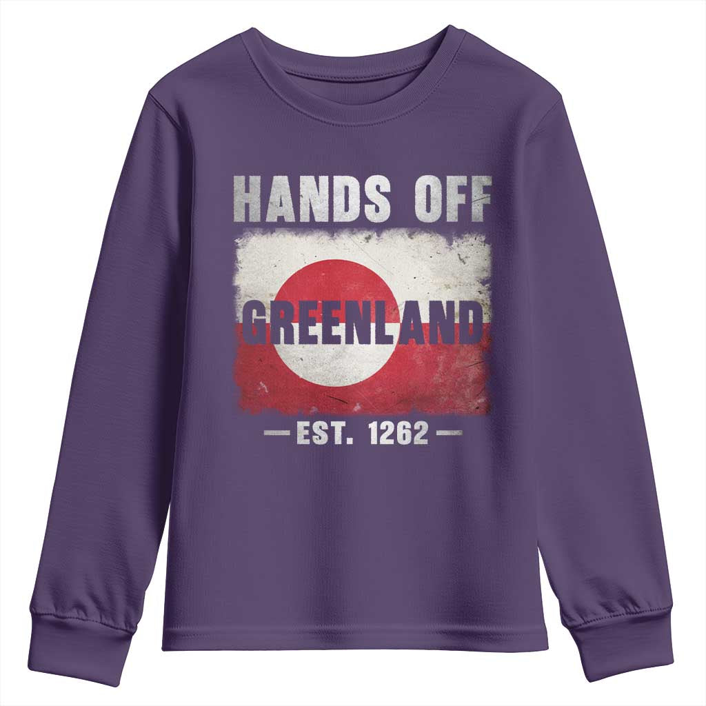 Hands Off Greenland Youth Sweatshirt Greenland EST 1262 Political Protest