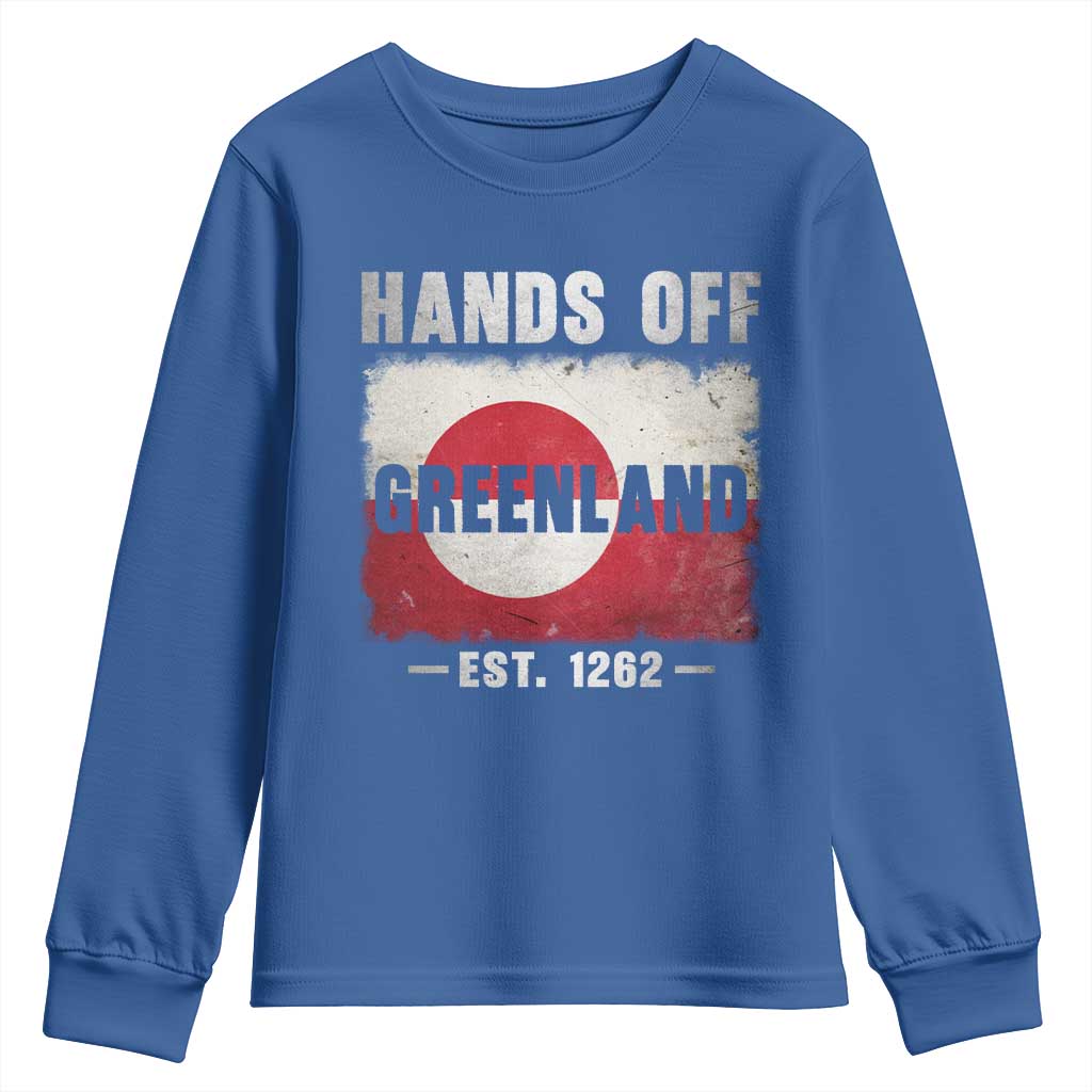 Hands Off Greenland Youth Sweatshirt Greenland EST 1262 Political Protest