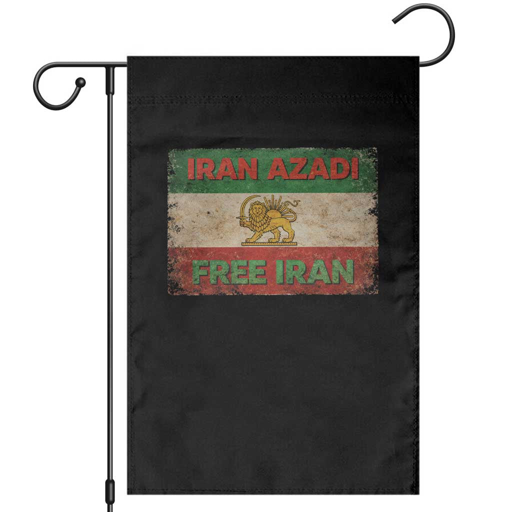 Iran Azadi Lion Sun Sword Flag Free Iran Revolution Garden Flag