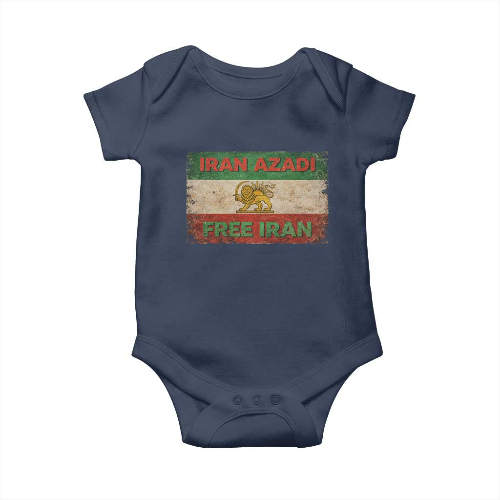 Iran Azadi Lion Sun Sword Flag Free Iran Revolution Baby Onesie