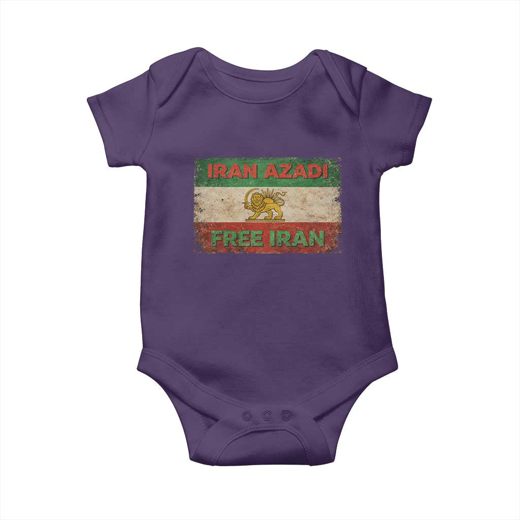Iran Azadi Lion Sun Sword Flag Free Iran Revolution Baby Onesie