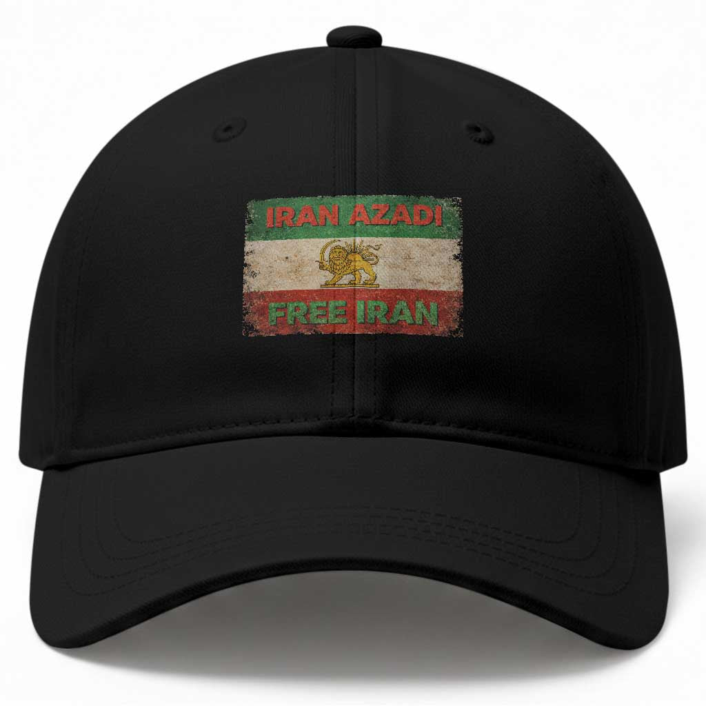 Iran Azadi Lion Sun Sword Flag Free Iran Revolution Baseball Cap