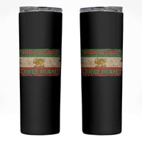 Iran Azadi Lion Sun Sword Flag Free Iran Revolution Skinny Tumbler