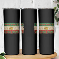 Iran Azadi Lion Sun Sword Flag Free Iran Revolution Skinny Tumbler